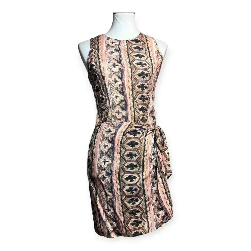 Vintage Alyn Paige Womens‎ Tribal Beach Wrap Dress Jrs 7/8 90S Summer